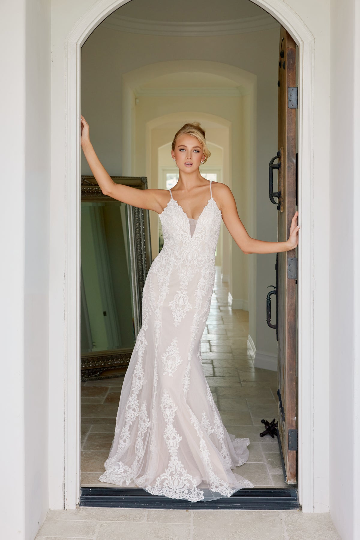 Ottavia wedding dress in White & Nude