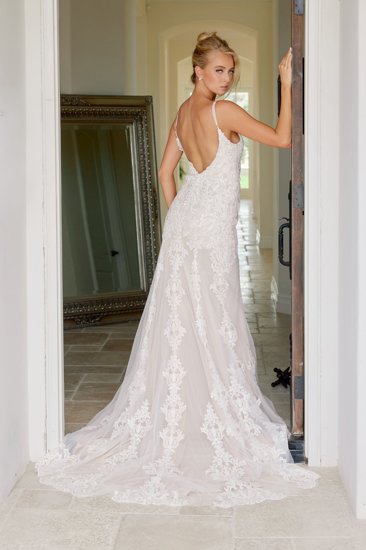 Ottavia wedding dress in White & Nude