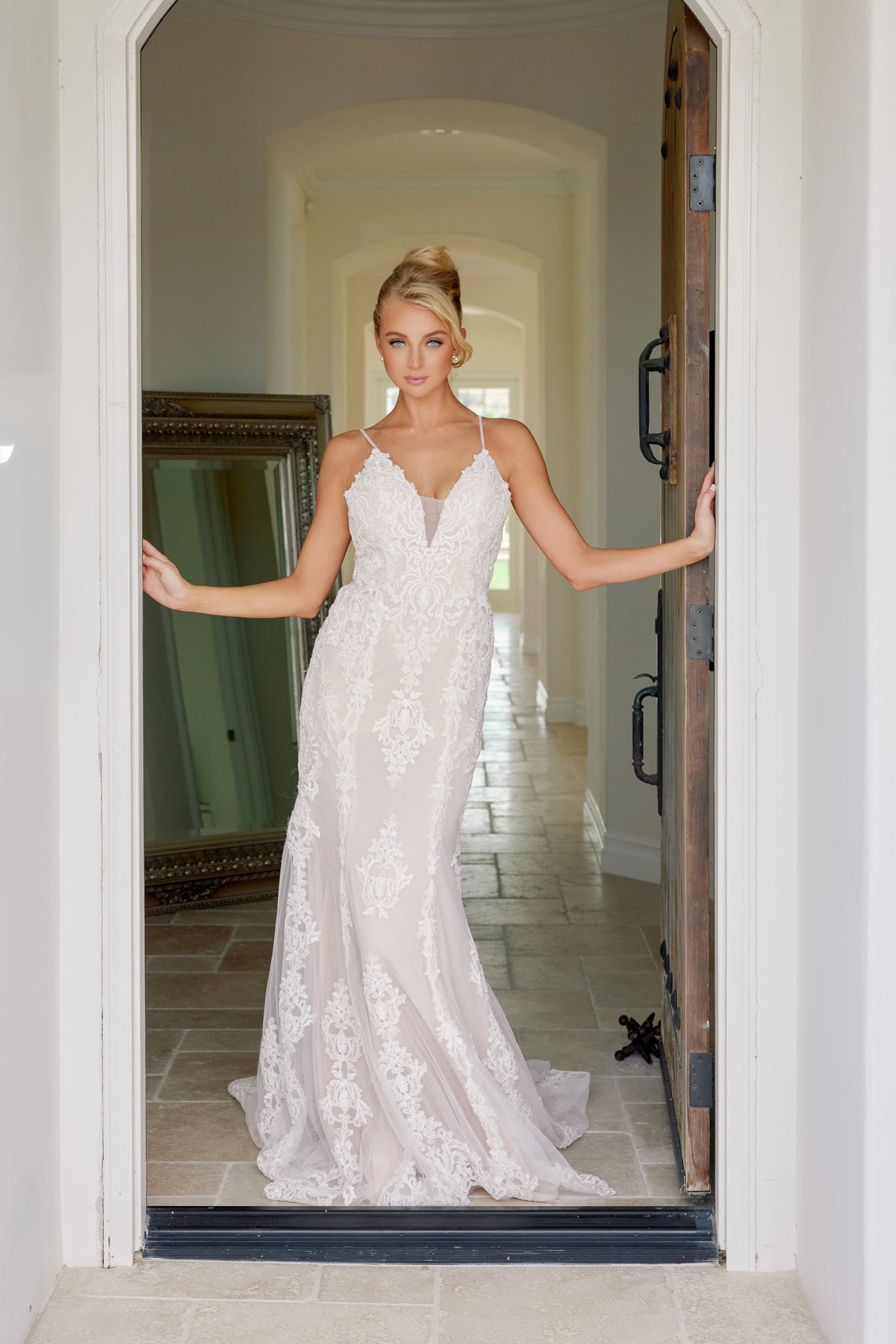 Ottavia wedding dress in White & Nude