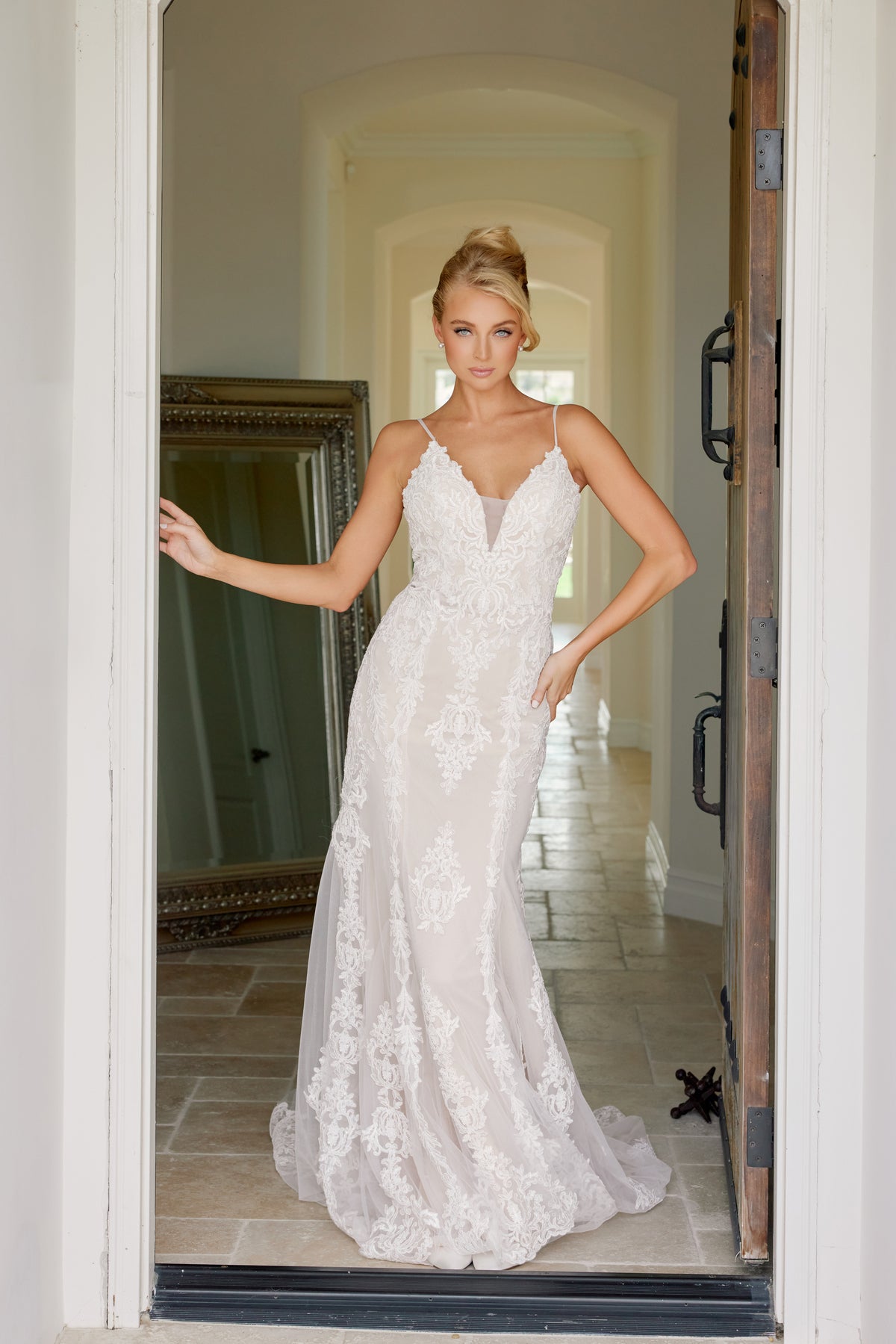 Ottavia wedding dress in White & Nude