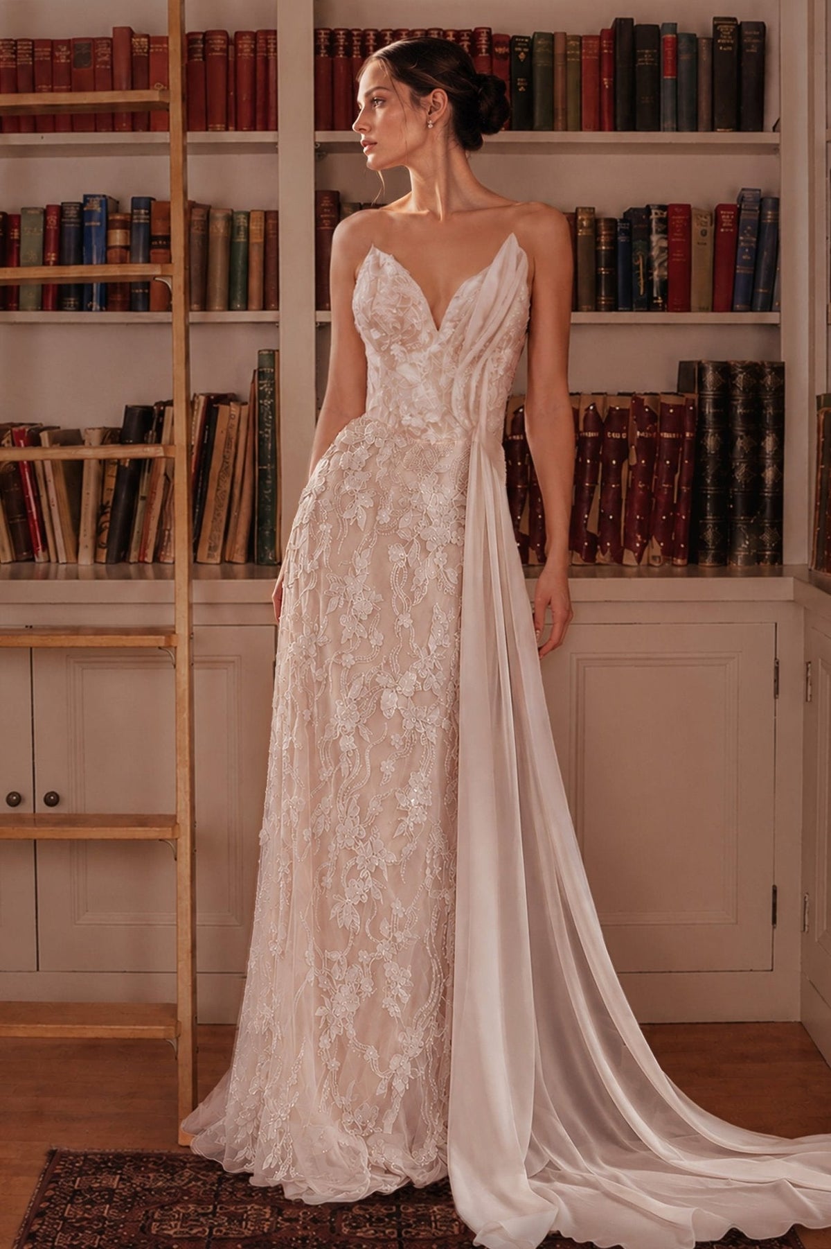 Petra in Off White — detail and styling view