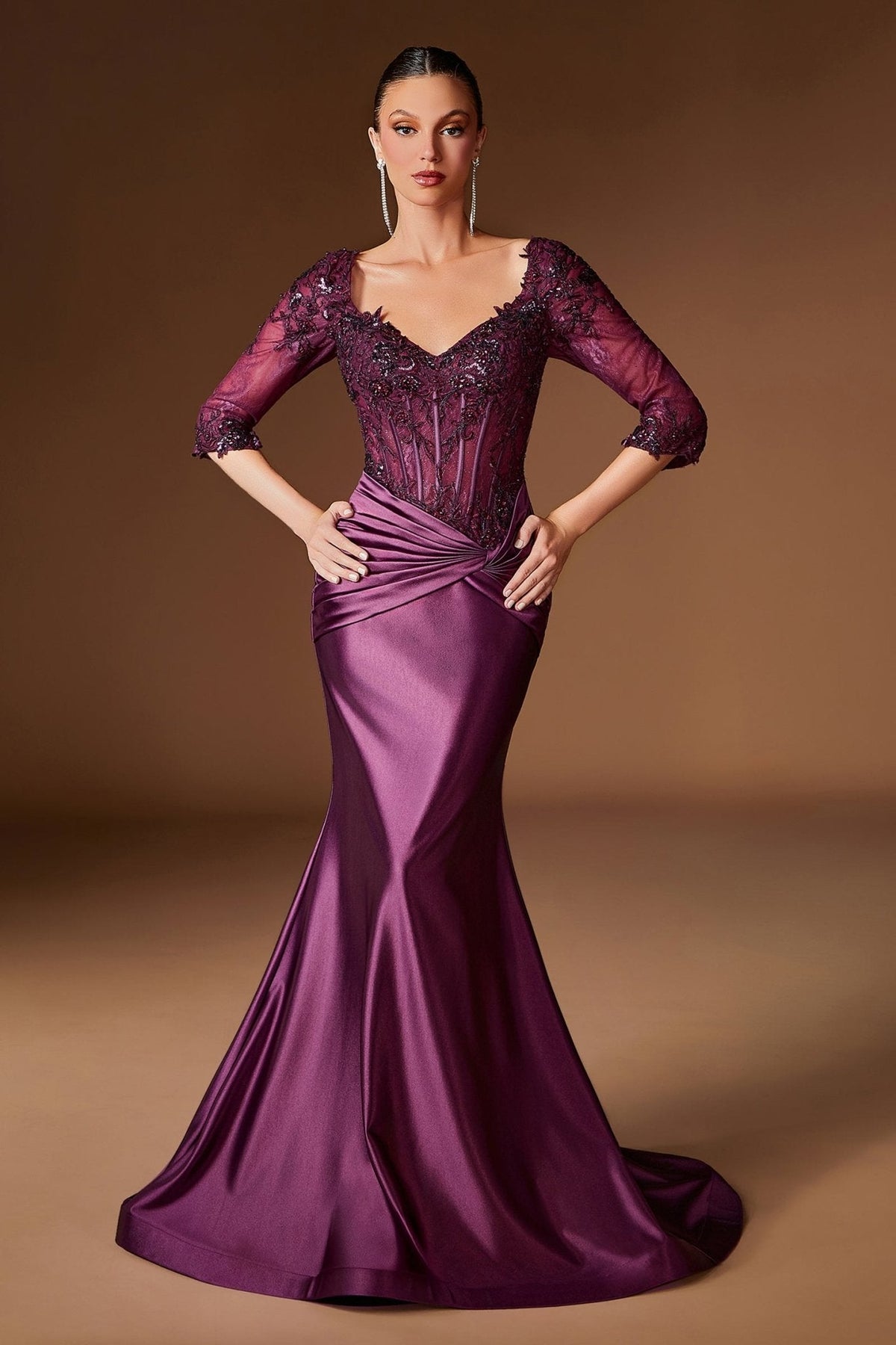 Powell dress in Eggplant