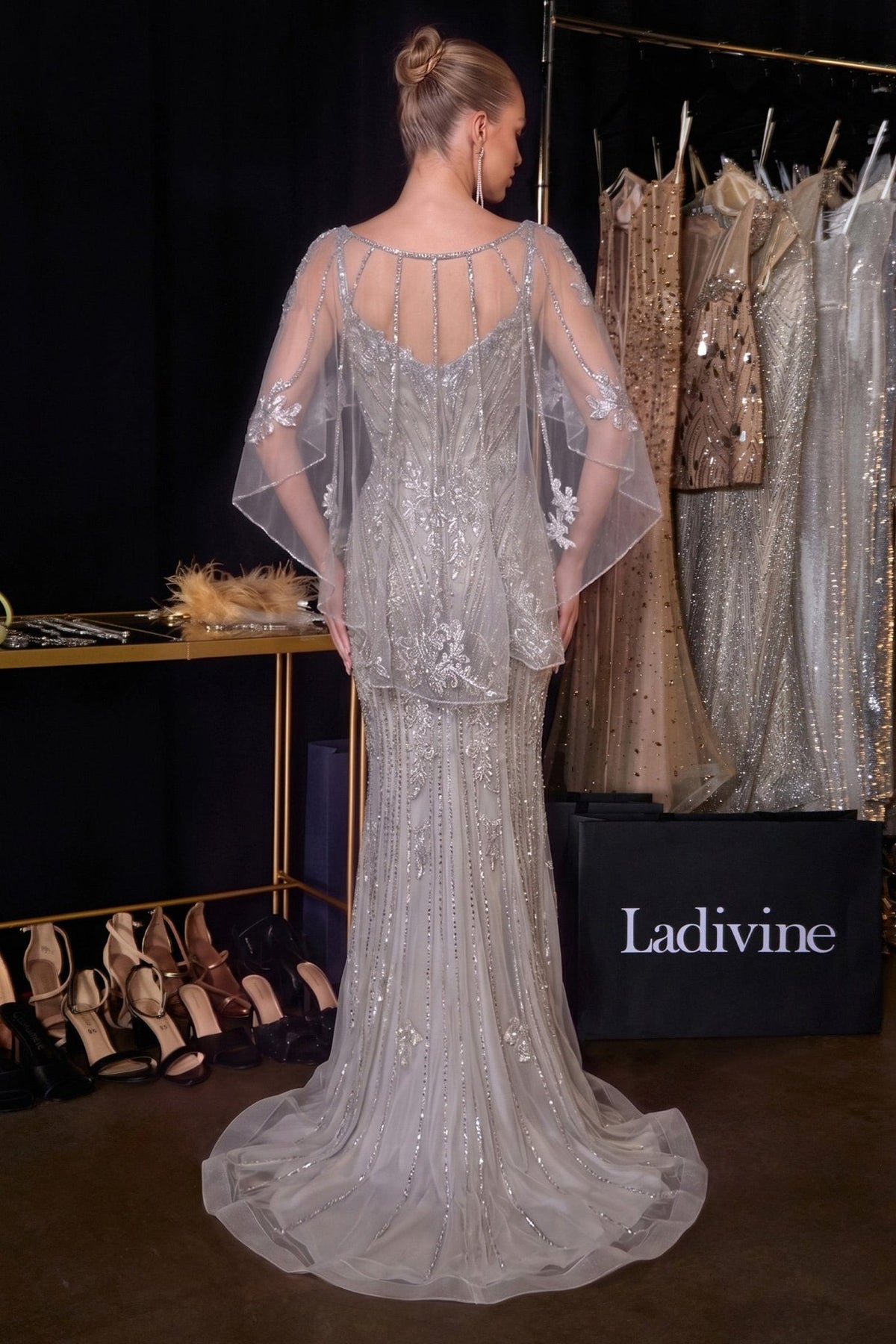 Reina in Silver — detail and styling view