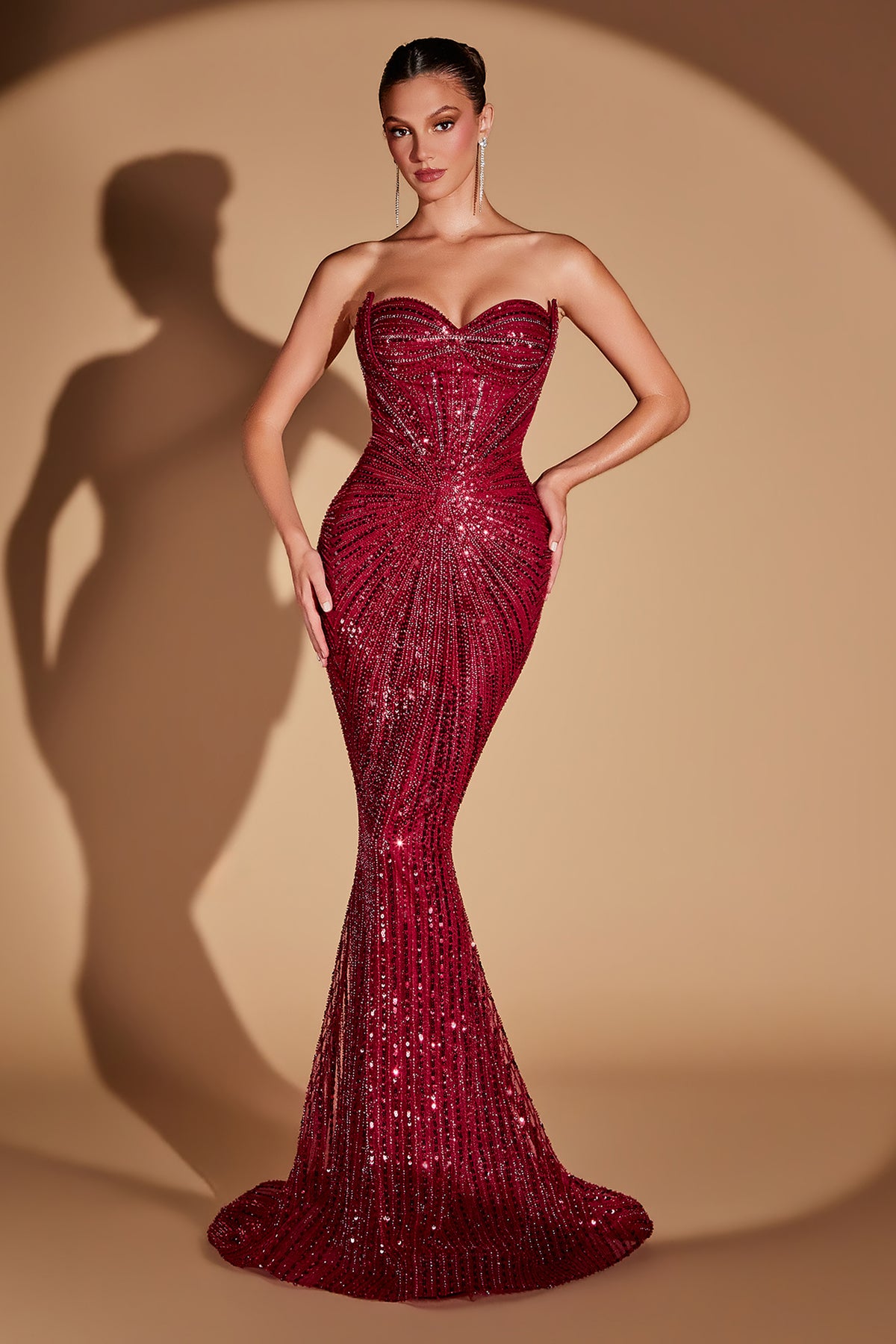 Sabine in Burgundy — front view