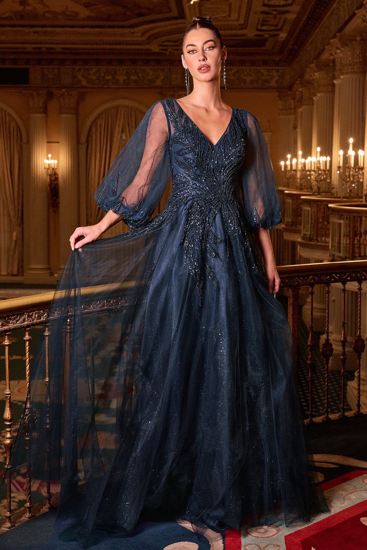 Starwyn dress in Navy — front view