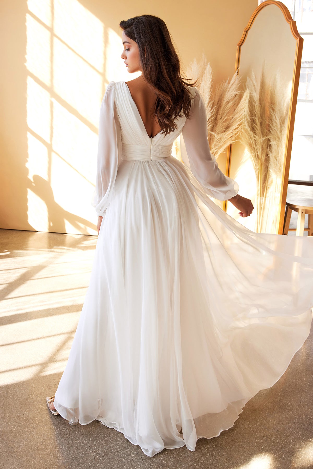 Stockholm dress in Off White — back view