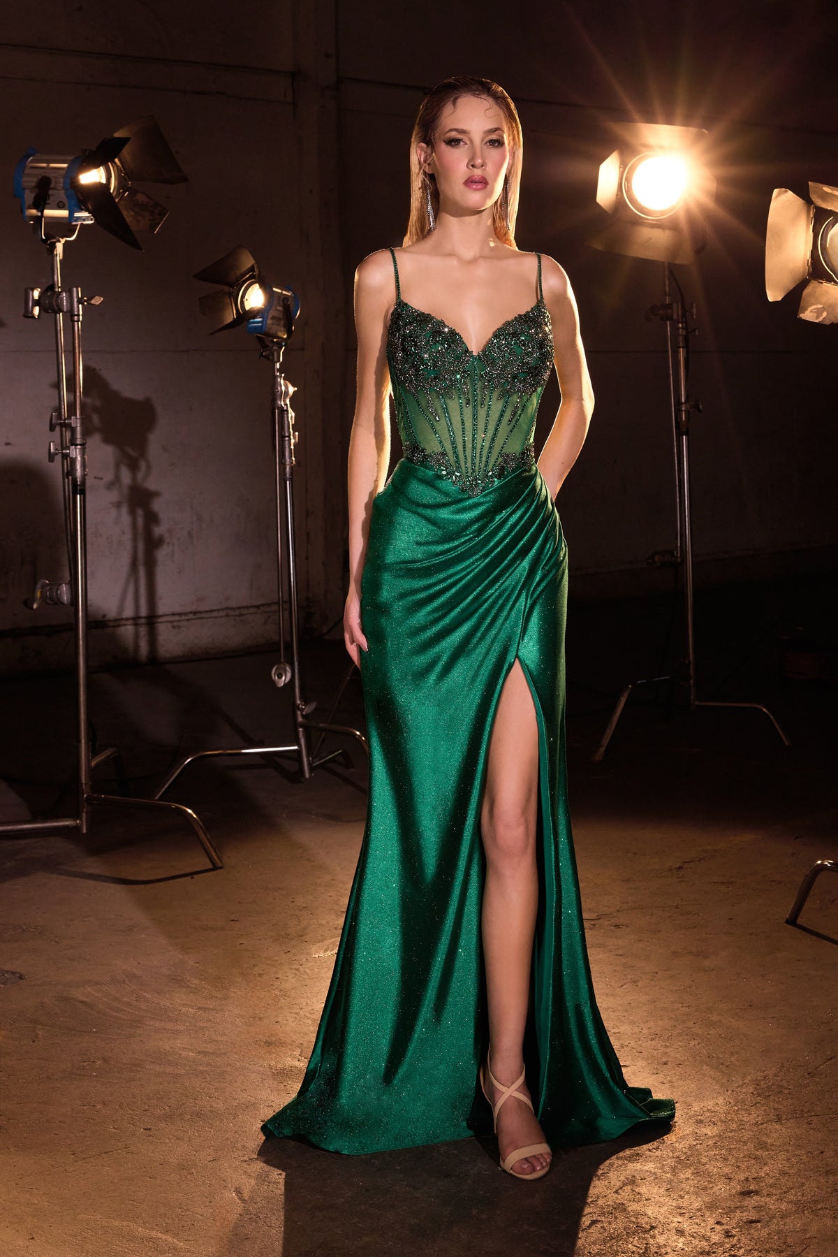 Tabby — Emerald dress