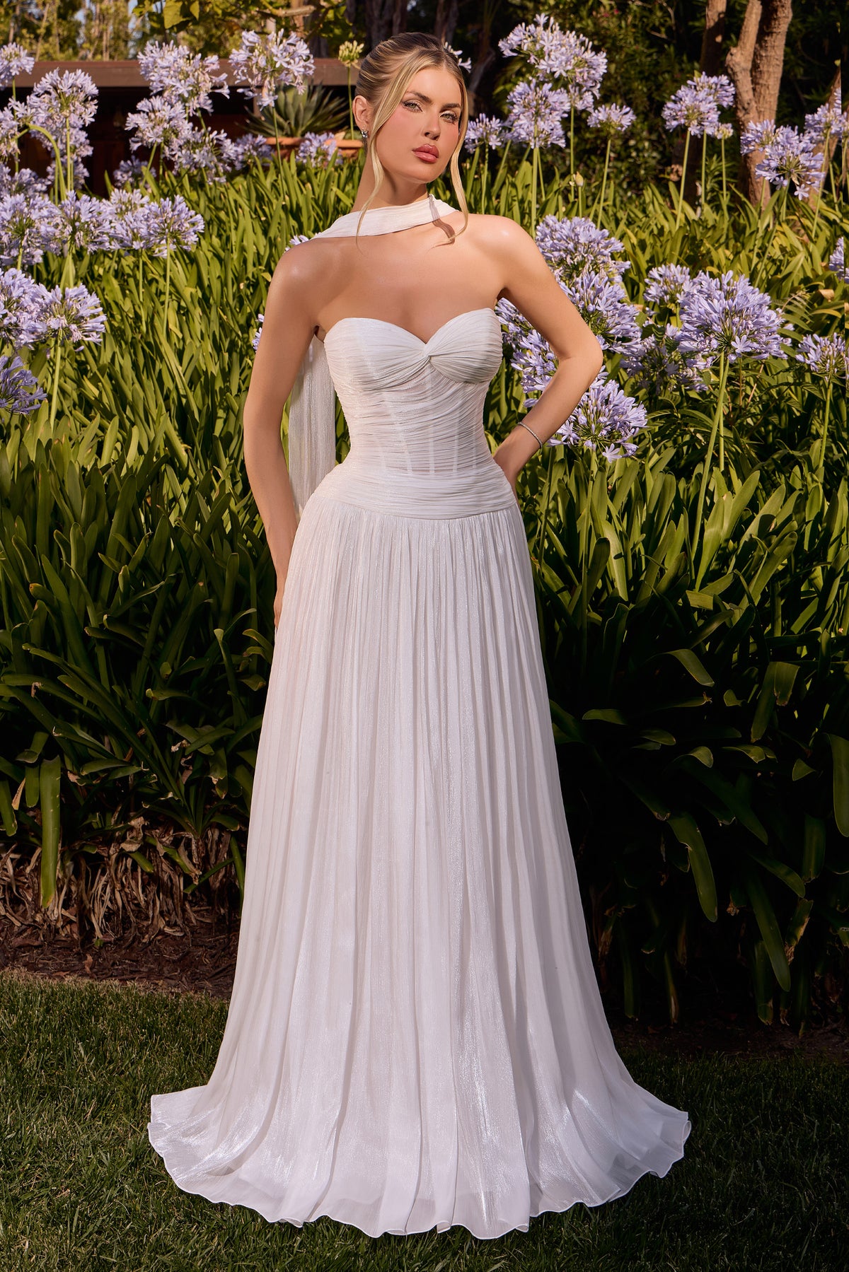 Thessa Off White formal gown
