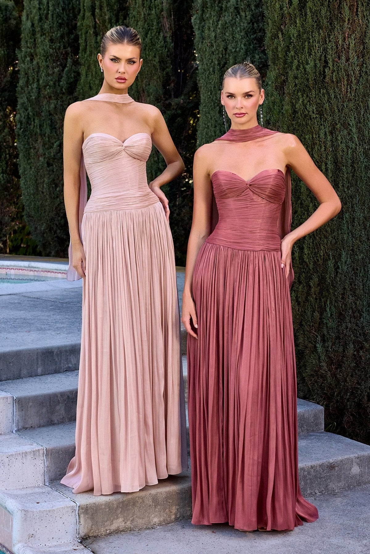 Thessa dress shown with coordinating dresses — group view