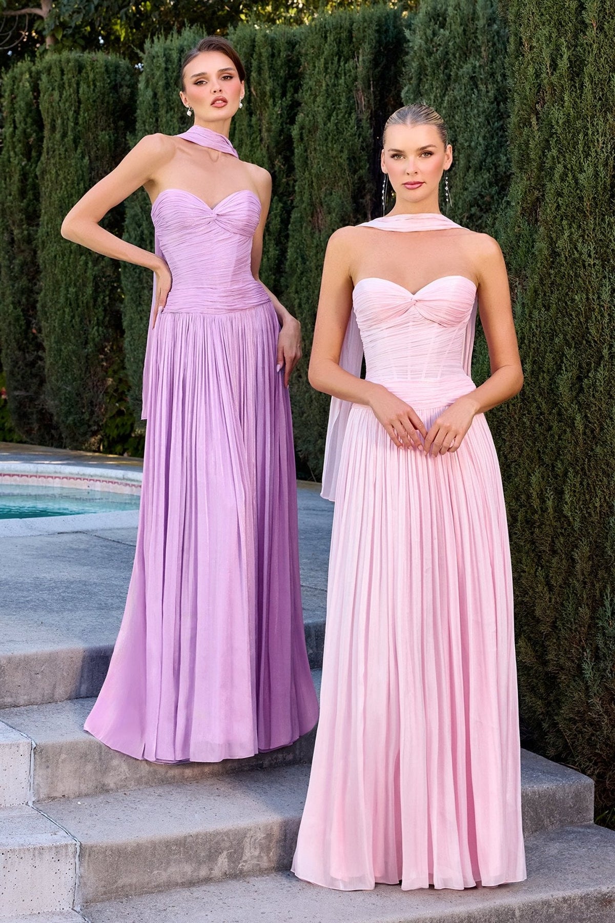 Thessa dress shown with coordinating dresses — group view