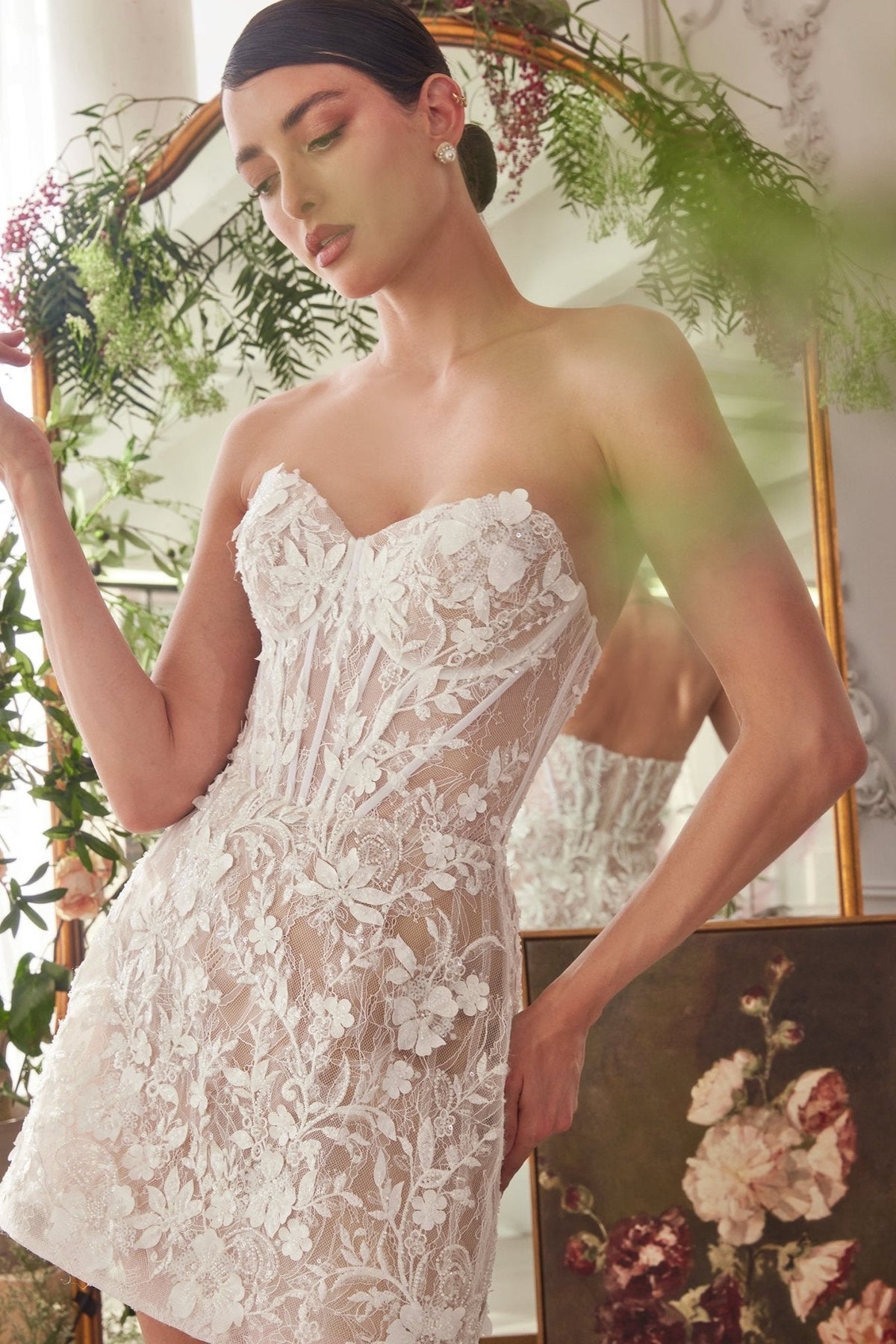 VERA wedding dress in Off White-Nude, view 2