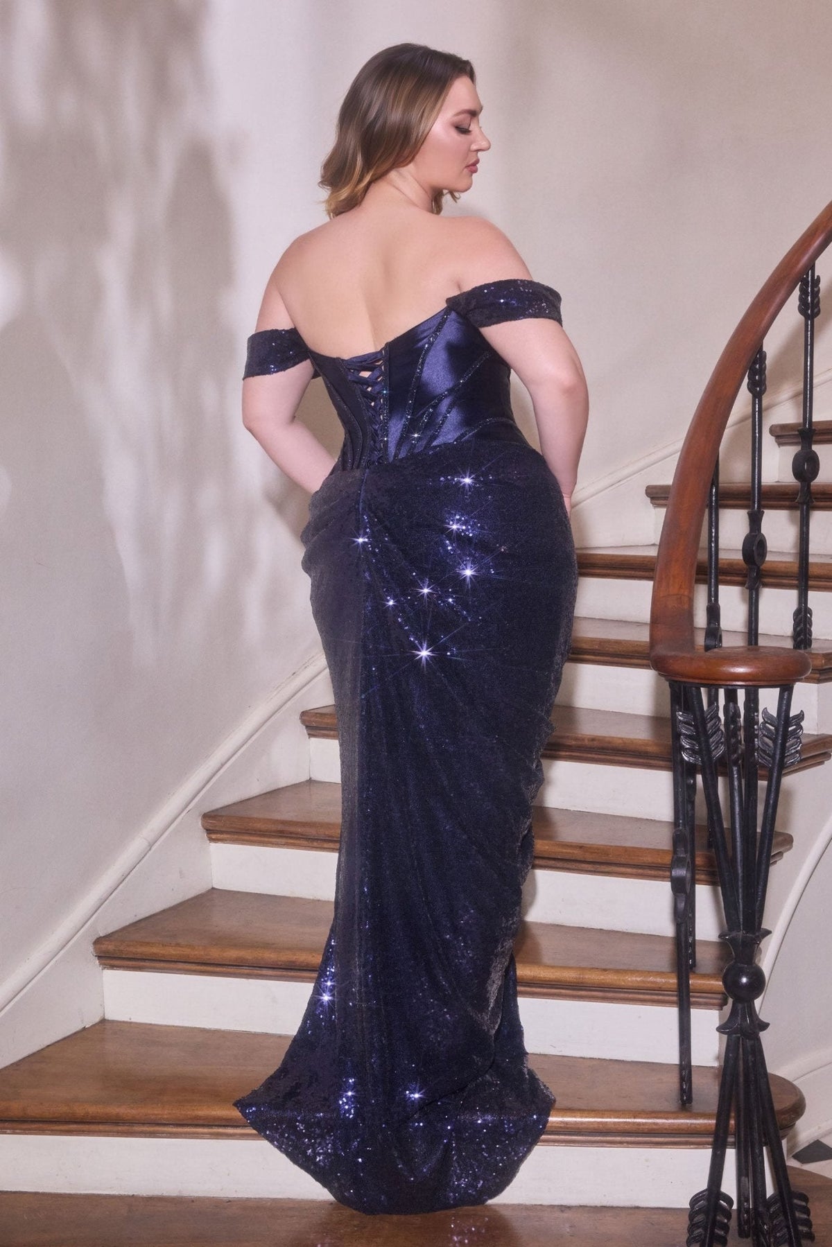 Whitmore Curve dress in Navy