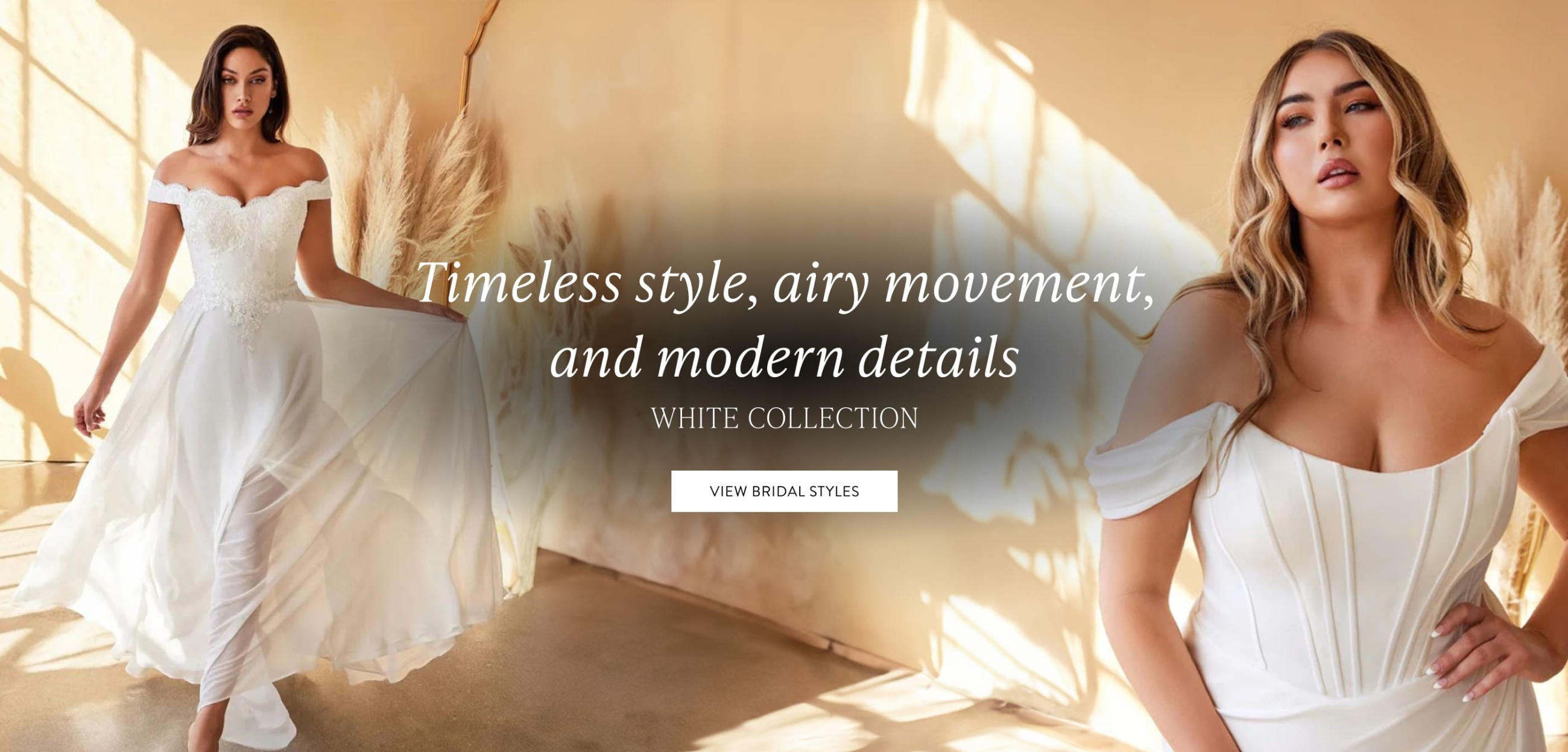 White Collection Desktop Banner